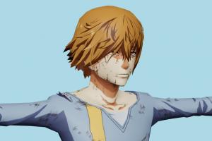 Nishiki Nishio Tokyo-Ghoul, man, male, people, human, xna, characters, rigged